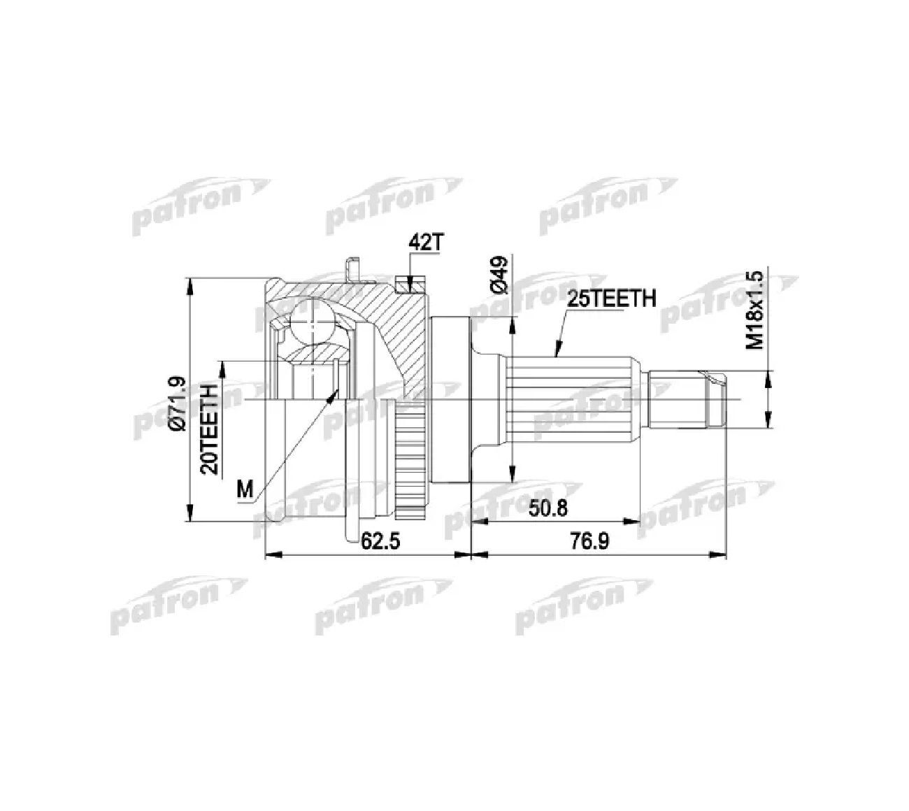 4 44 25. Шрус наружный 2108 чертеж. Шрус наружный Pontiac Vibe 2003. Внутренний шрус ВАЗ 2109 чертеж. Шрус patron арт. Pcv2116.