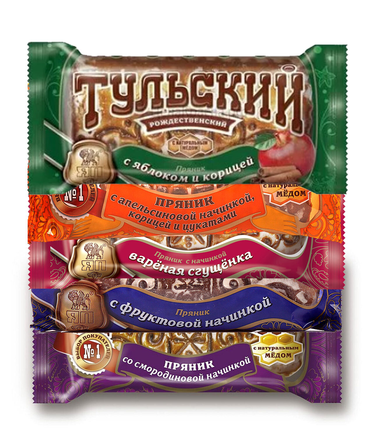 Набор Пряников "ТУЛЬСКИЙ", 5 видов вкусов, ассорти