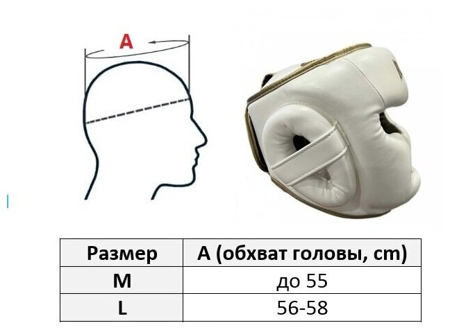 Размеры шлемов для бокса