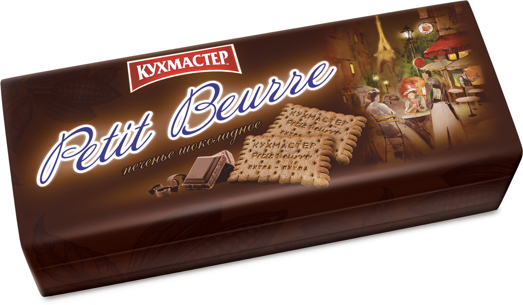 Печенье Кухмастер Petit Beurre шоколадное, 16шт по 170г