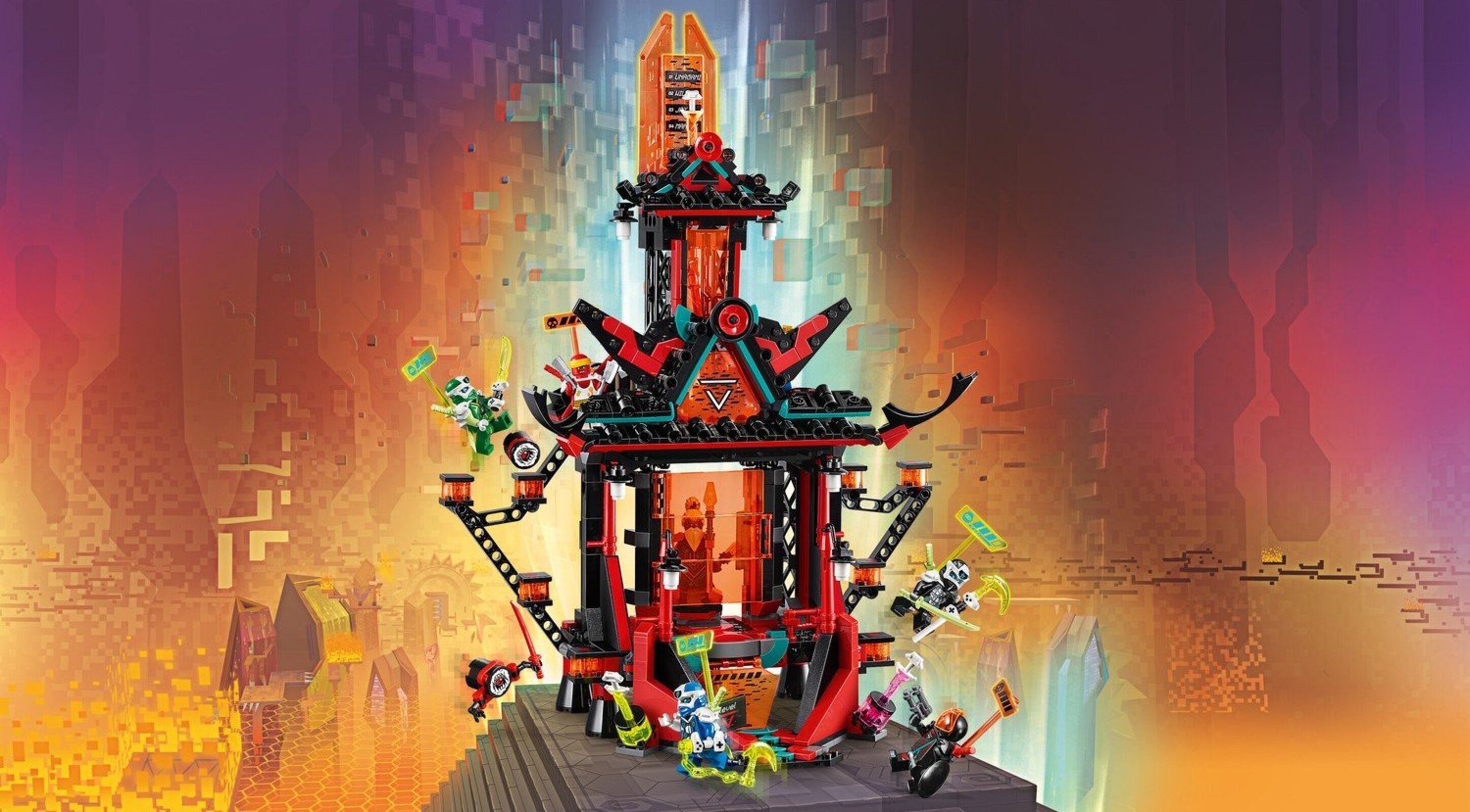 Храм ниндзяго. Храм Унагами Ниндзяго. Лего Ниндзяго 71712. LEGO Ninjago храм безумия. Лего Ниндзяго Императорский храм безумия.