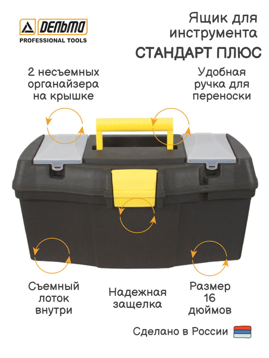 ящик для инструментов с металлическими защелками