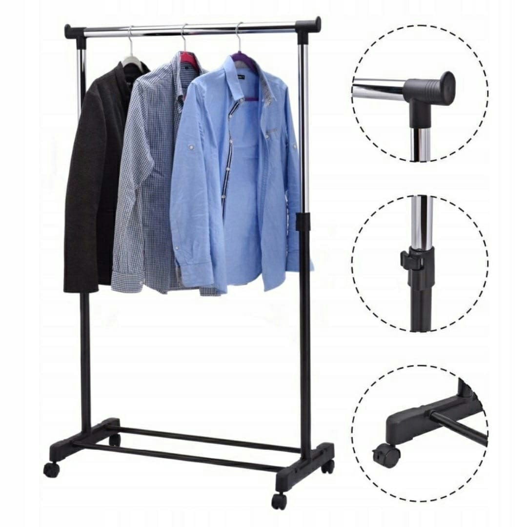 Напольная передвижная стойка для одежды Single-Pole Telescopic clothes Rack