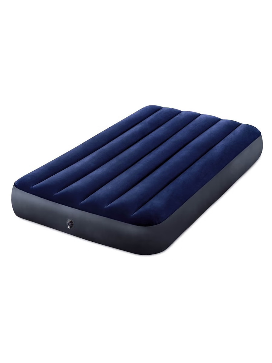 надувной матрас intex classic downy airbed 64756 синий