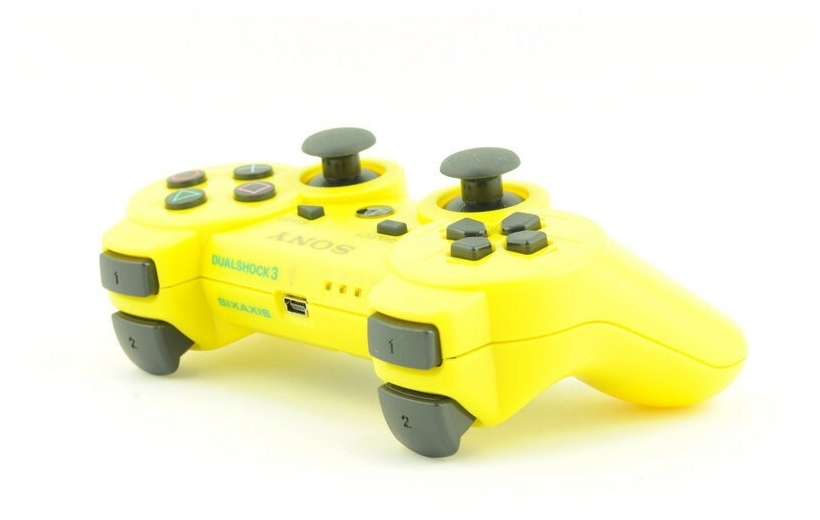 Включи игру желтый джойстик. Геймпад Sony Dualshock 3. Джойстик Sony беспроводной желтый. Желтый джойстик PS one. Ps3 Yellow Original.