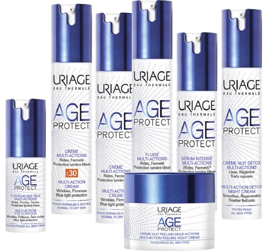 Uriage age protect. Урьяж эйдж Протект эмульсия для лица дневная многофункциональная 40мл. Lriage крем age protect. Uriage protect Serum intensif Multi-Actions для глаз.