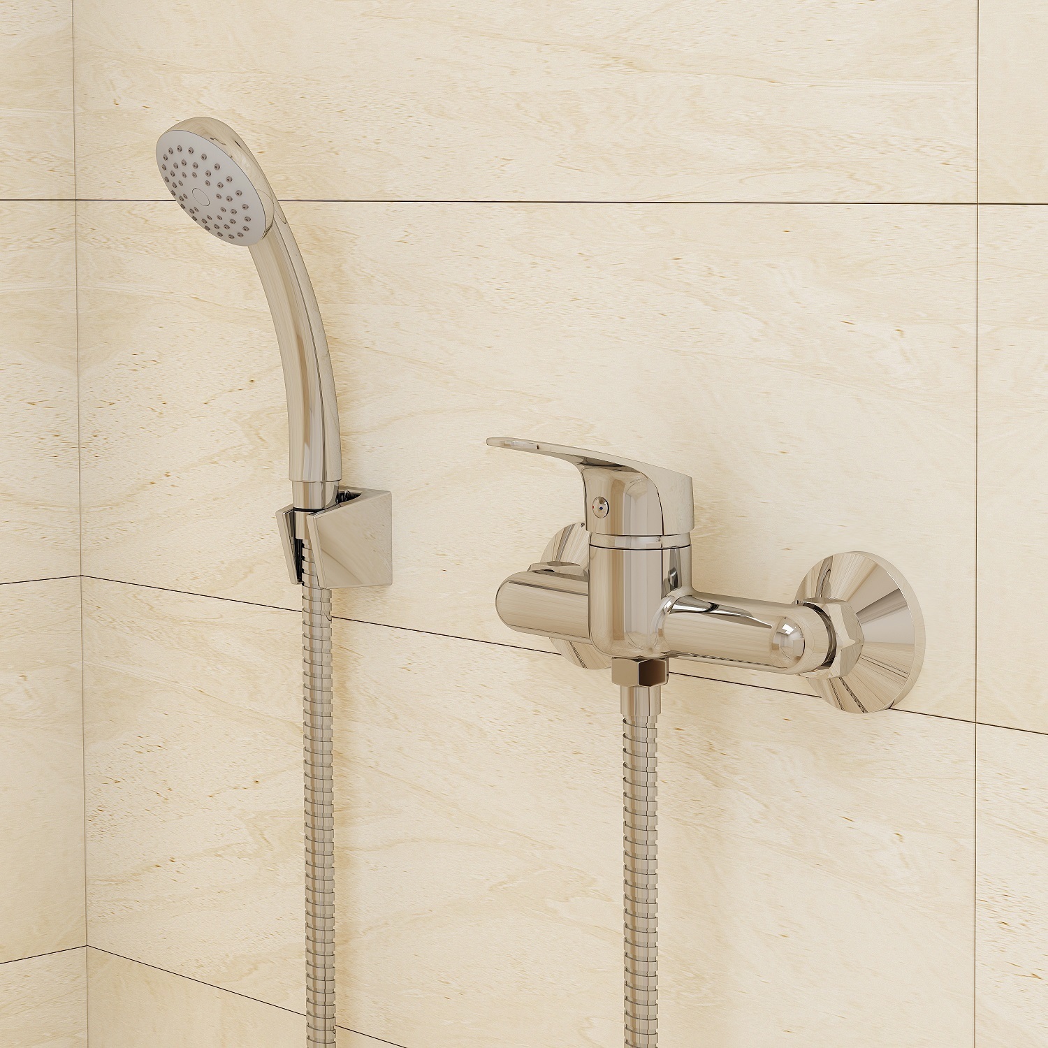 Фото товара на маркетплейсе ozon Смеситель для душа с лейкой Milardo, Simp, SIMSB00M03