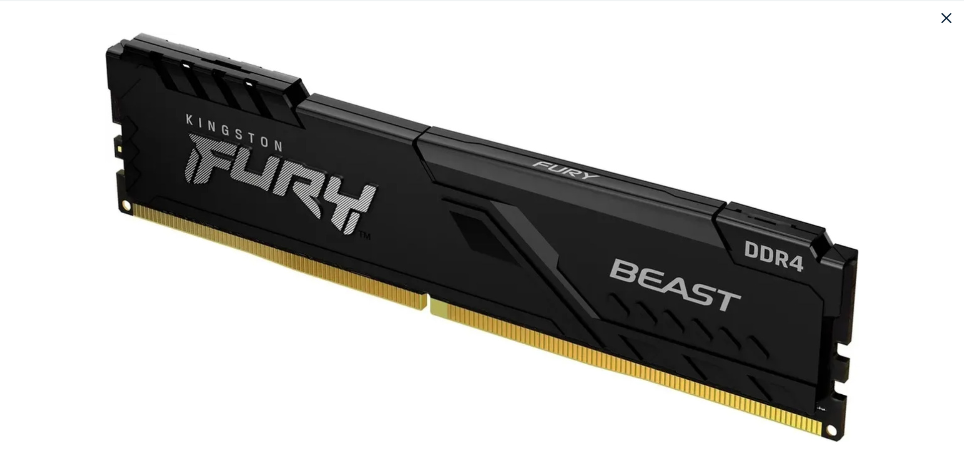 Kingston Fury Оперативная память Beast Black DDR4 3200 МГц 4x16 ГБ (KF432C16BBK4/64)