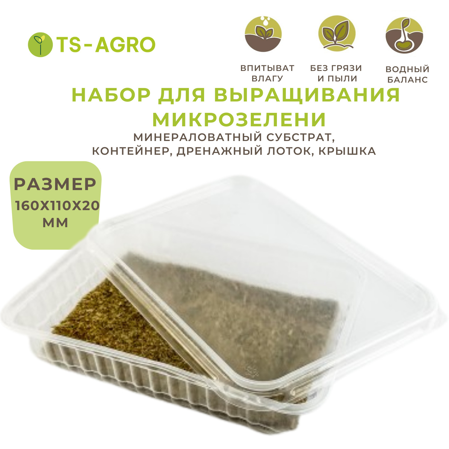 Набор для выращивания TS-AGRO, Микрозелень, Многолетник купить по выгодной  цене в интернет-магазине OZON (595648843)