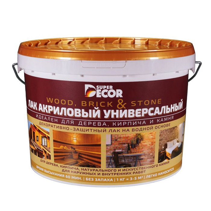 Лак акриловый универсальный Super Decor 2,5 кг