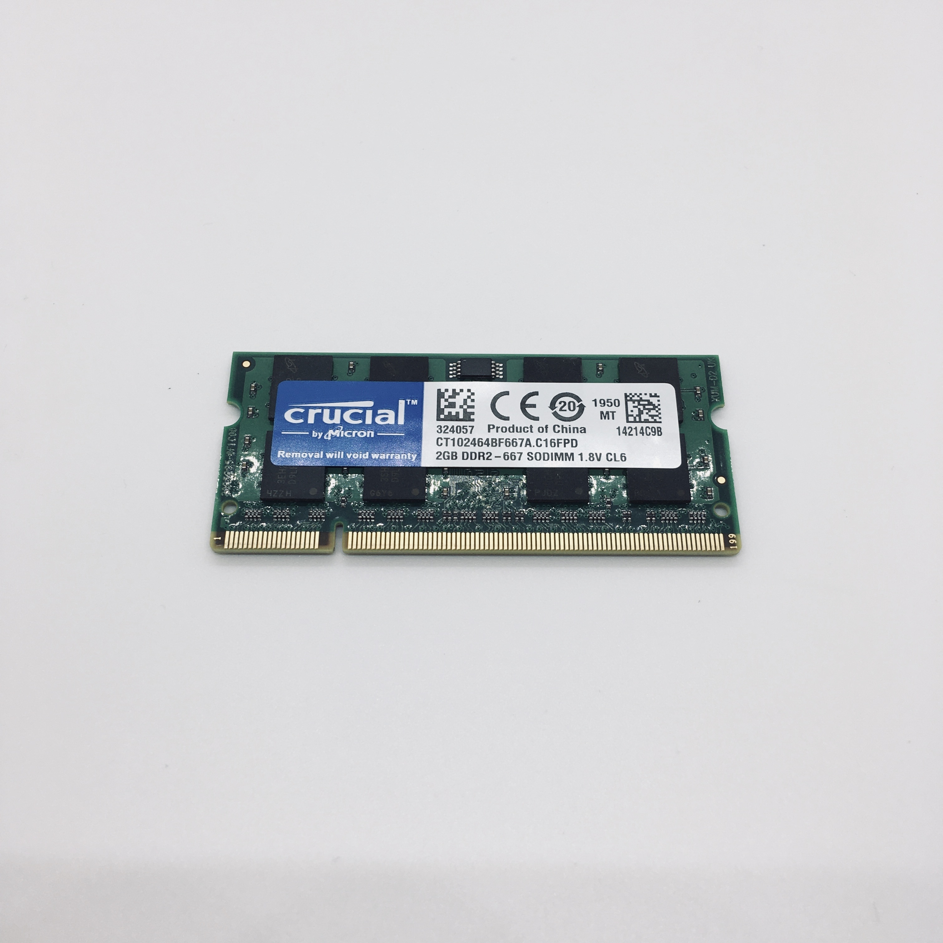 Crucial Оперативная память DDR2 SO-DIMM 667Mhz PC 5300 2GB 1x2 ГБ (CS6672G)