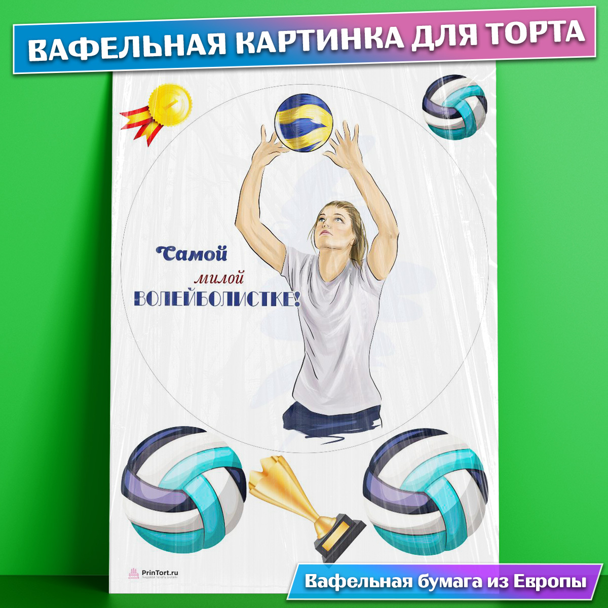 Вафельная картинка волейбол