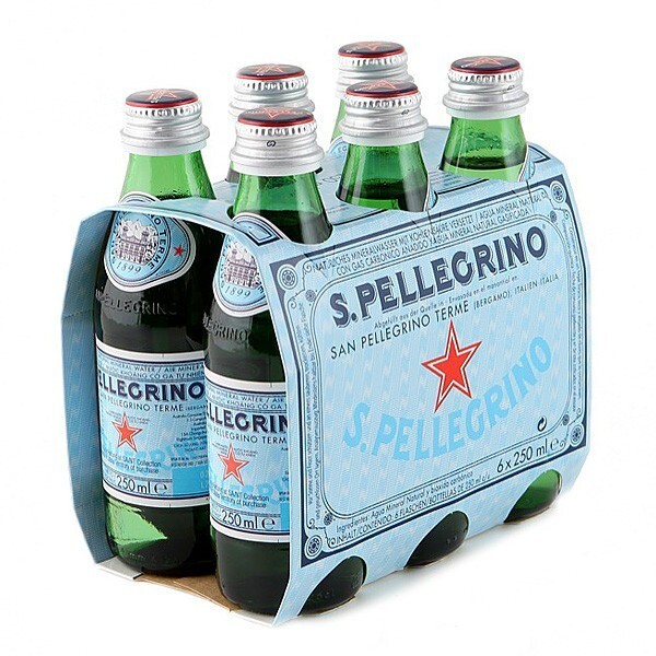 S.Pellegrino Вода Минеральная Газированная 250мл. 6шт