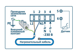 Legrand терморегулятор схема