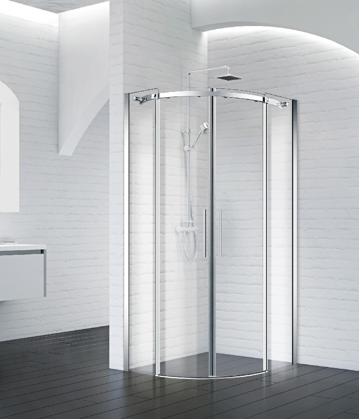 Душевой уголок (100х100) BelBagno ACQUA-R-2-100-C-Cr