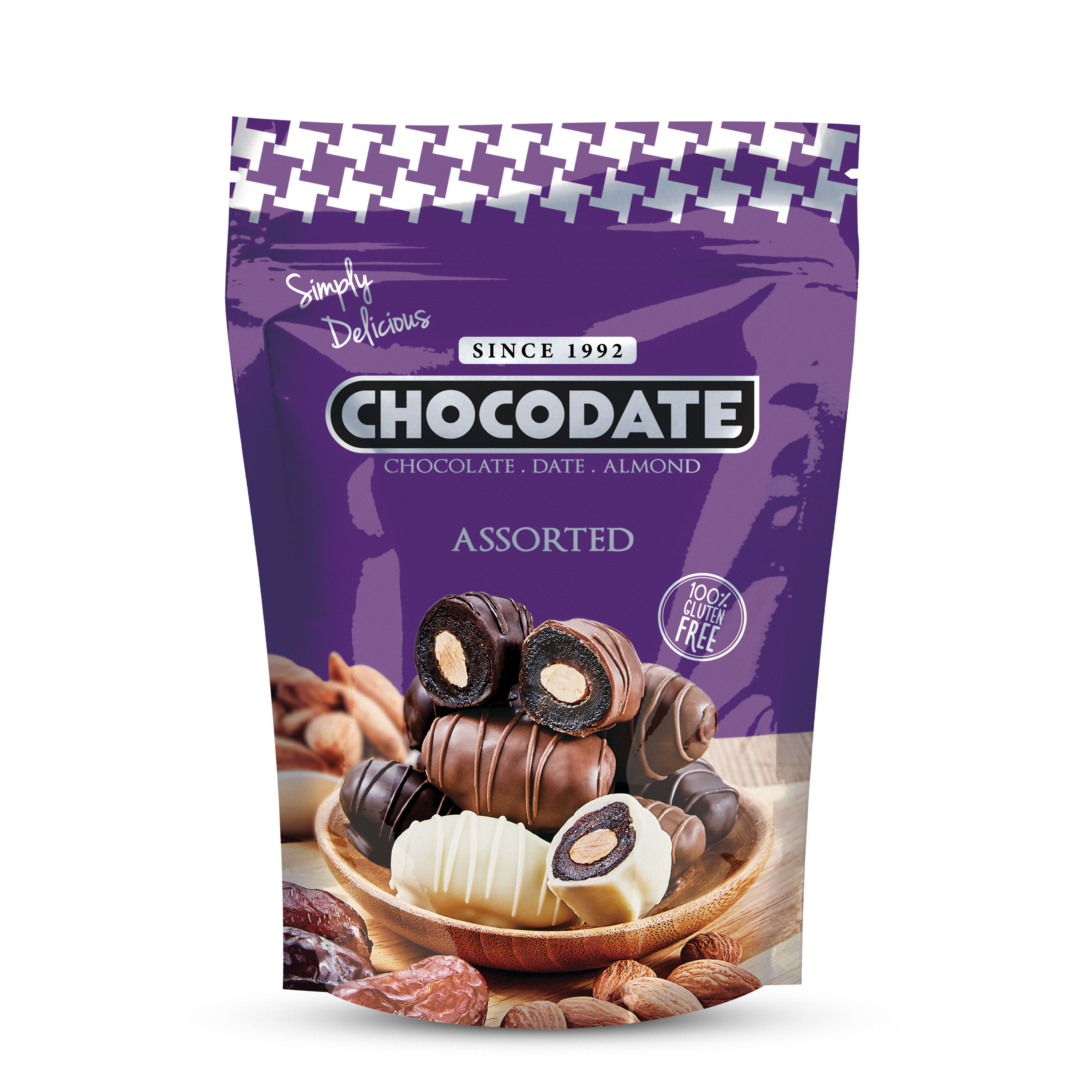 Chocodate финики в шоколаде с миндалем 100г