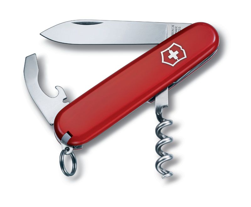 Нож перочинный VICTORINOX Waiter, 84 мм, красный