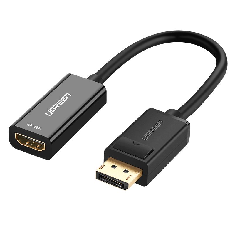 Конвертер UGREEN MM137 (40363) DisplayPort to HDMI Female Converter 4K/2K. Цвет: черный