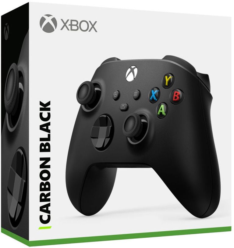 XboxГеймпадбеспроводнойXboxWirelessControllerCarbonBlack(XboxOne/SeriesX/S/PC),Bluetooth,Проводной,черный