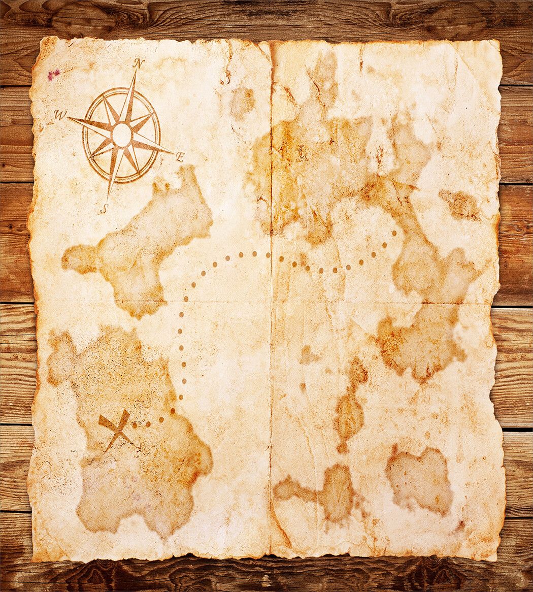 Рамка старинная карта