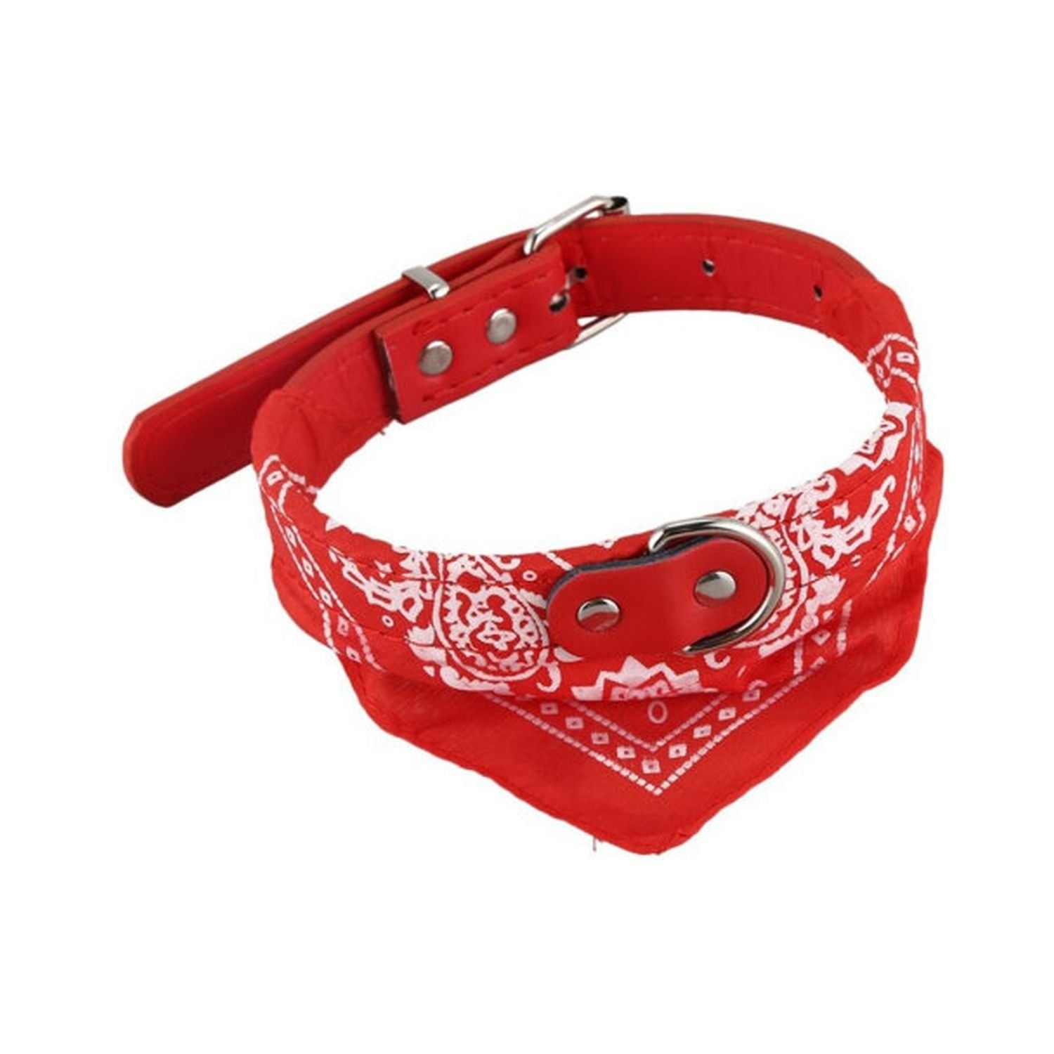 Ошейник бандана. Ошейник бандана для собак. Ошейник с банданой для собак. Ошейник-бандана для собак лапки, 30-48 см. Ошейник с платком.