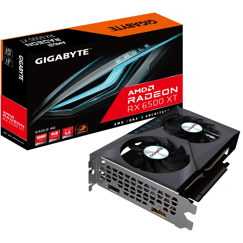 Видеокарта Gigabyte Radeon RX 6500 XT, 4 ГБ GDDR6 - купить по низким ценам  в интернет-магазине OZON (856292996)