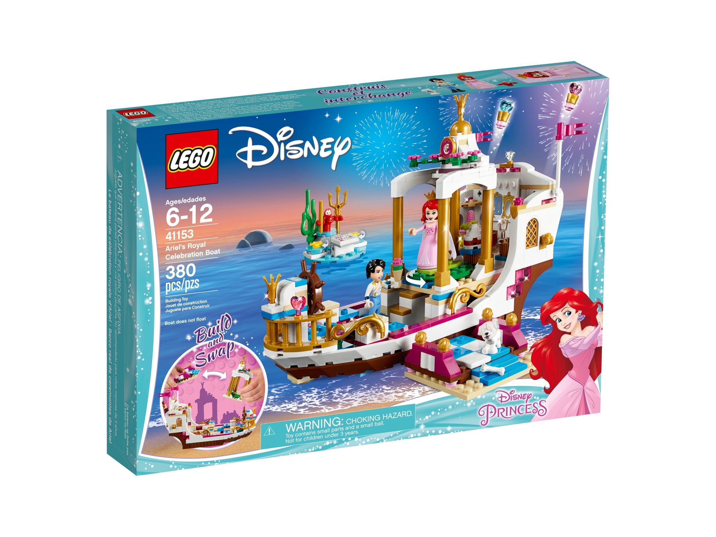 Lego disney princess disney princess ariel's royal celebration boat 41153 on sale