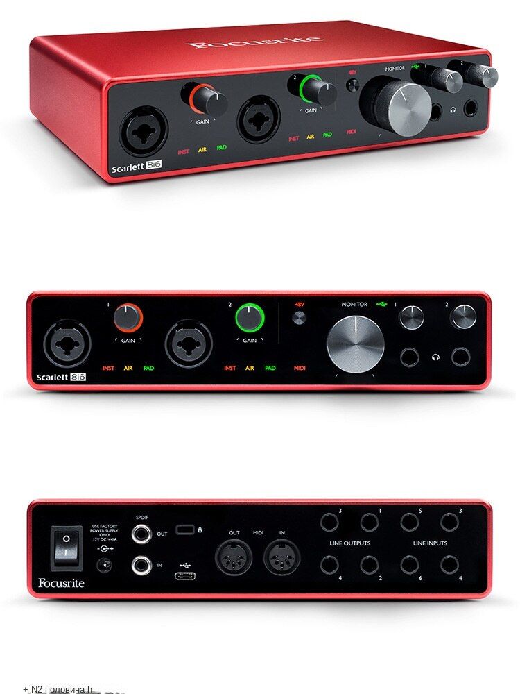 Внешняя звуковая карта focusrite scarlett 8i6 3rd gen