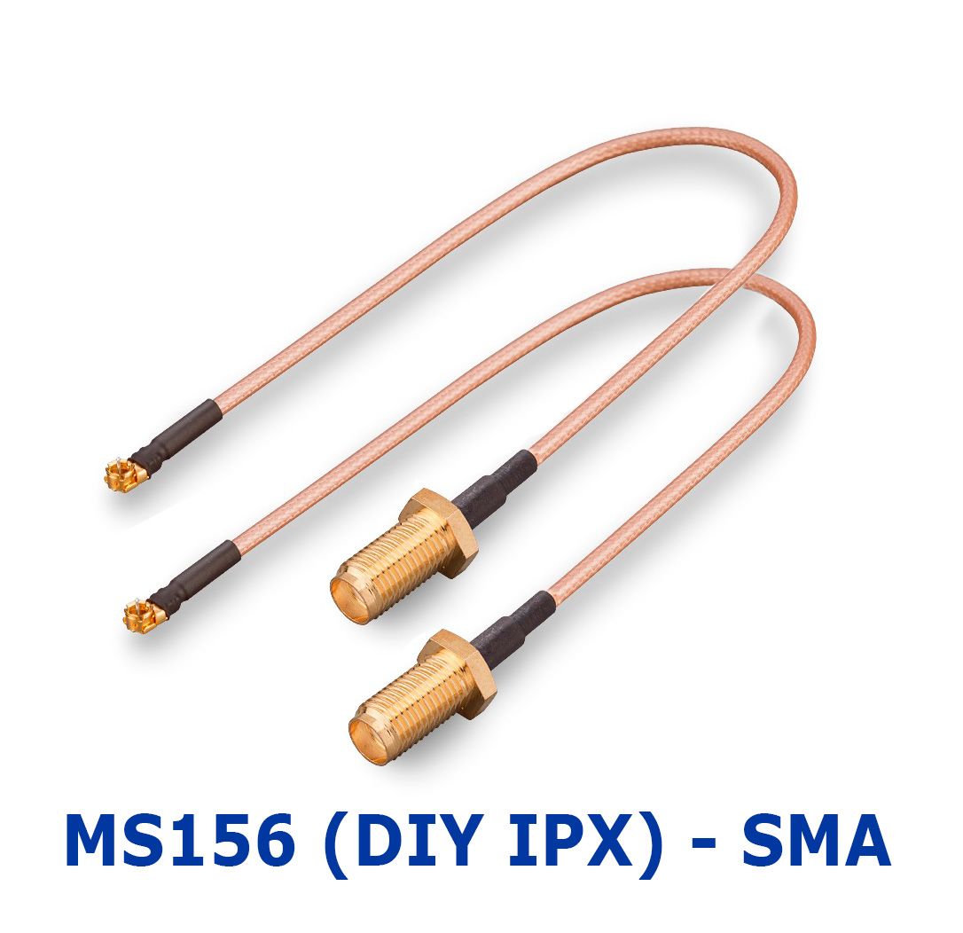 Комплектпигтейл-переходников(2шт)MS156(DIYIPX)-SMA(female)дляподключениявнешнейантеннык3G/4Gмодемам.