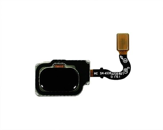 Шлейф Samsung A530F/A730F на сканер отпечатка пальца в сборе черный