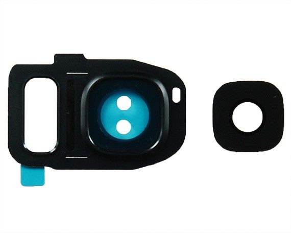Стекло камеры Samsung G930F S7 черное (с корпусной частью)