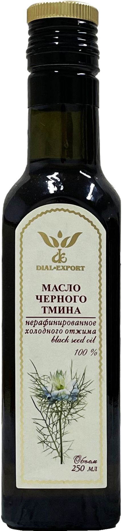 Растительное масло черного тмина нерафинированное 250 мл. Dial-Export