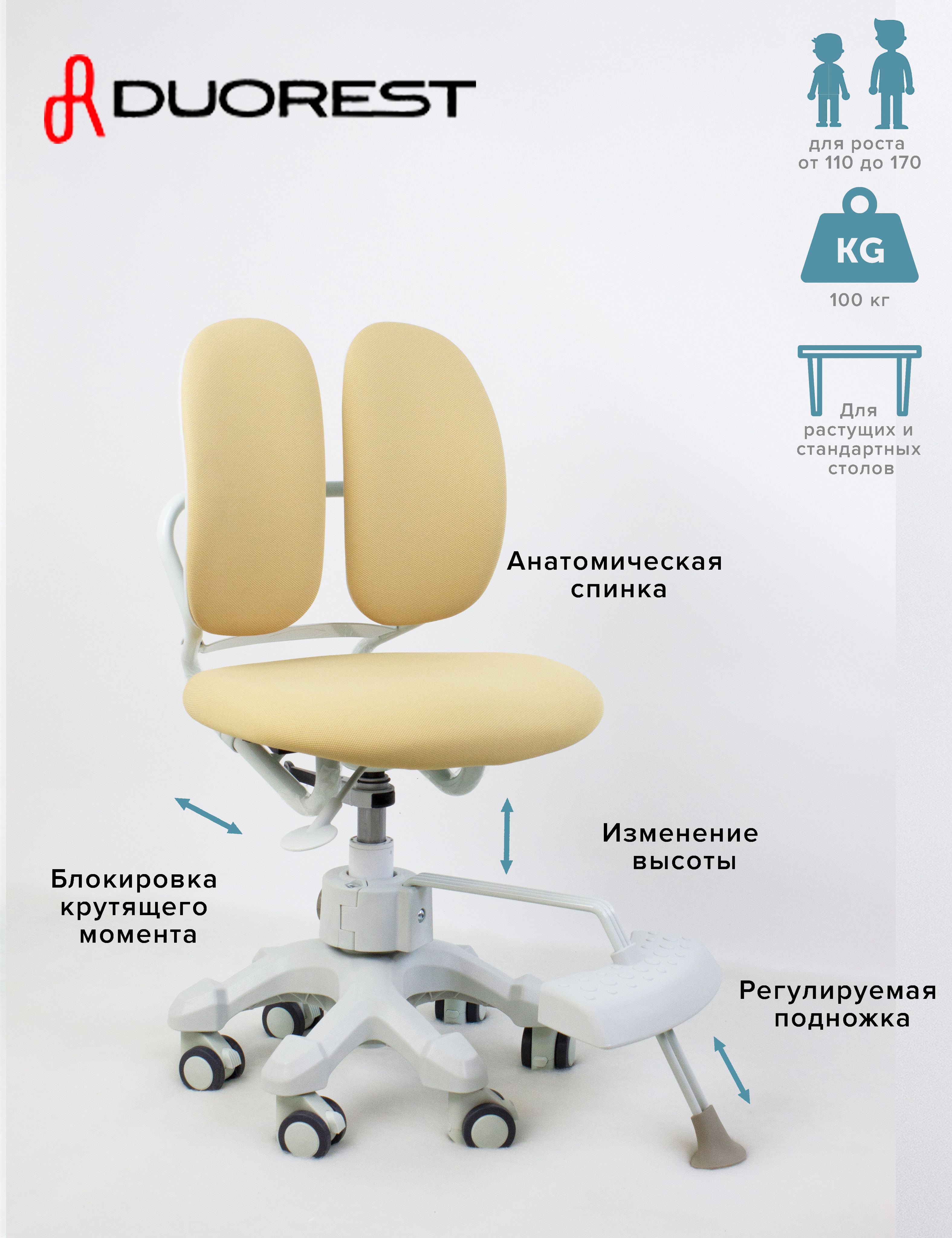 Стул дуорест детский с подножкой