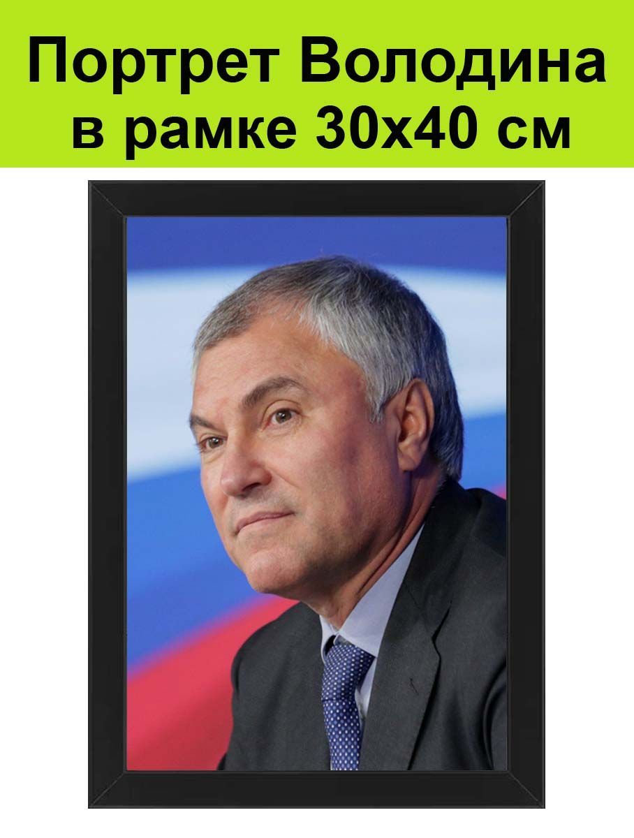 Портрет Володина в рамке 30х40 см / Постер, плакат, фото депутата  Председателя Госдумы Вячеслава Володина - купить по низкой цене в  интернет-магазине OZON (897258767)