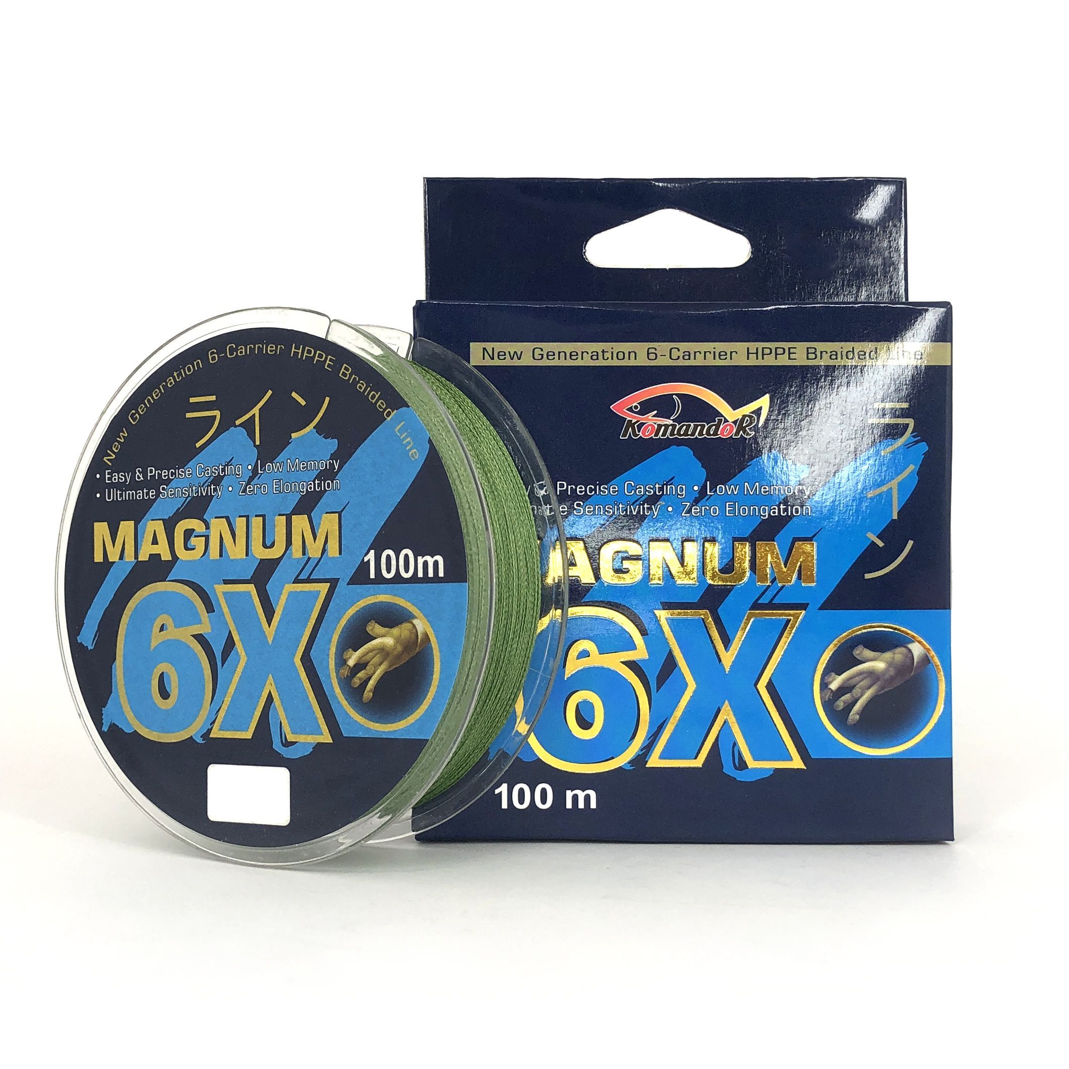 Плетеный шнур для рыбалки 0.40 Komandor Magnum 6X