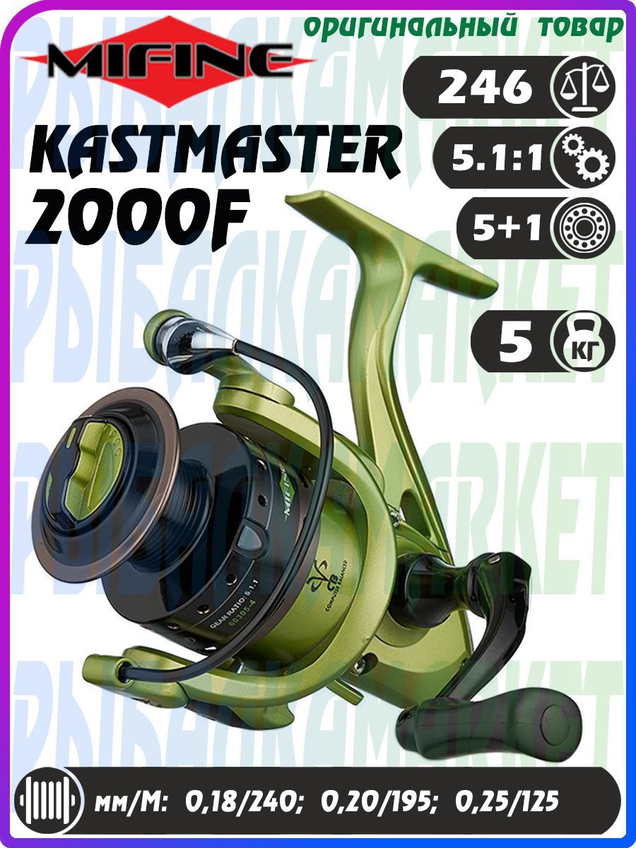 КатушкадлярыбалкиMIFINEKASTMASTER2000F5+1подшипникспереднимфрикционом