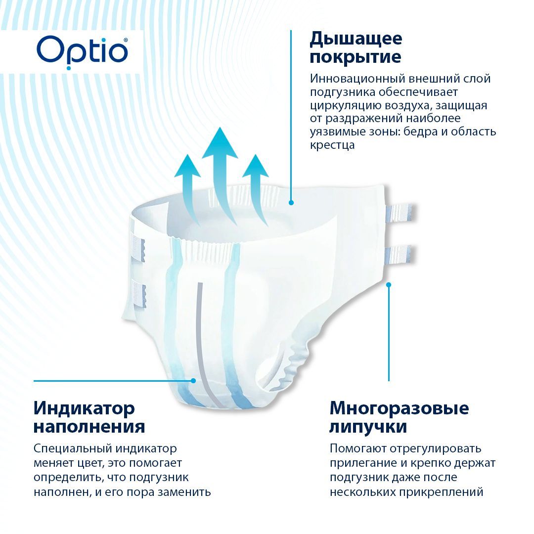 Подгузники д/взрослых страдающих недержанием Оптио L x30(图3)