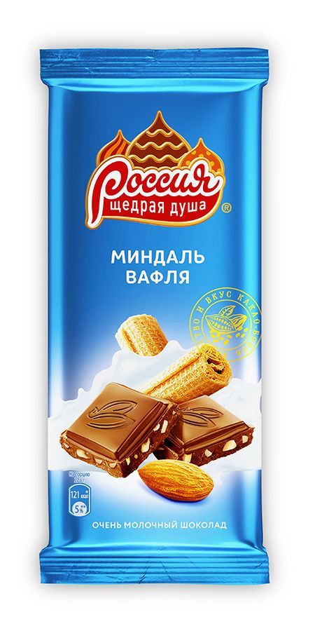 Шоколад миндаль вафля