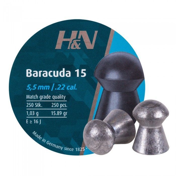 Пули для пневматики H&N Baracuda 15 5,52 мм 1.030 гр 250 шт