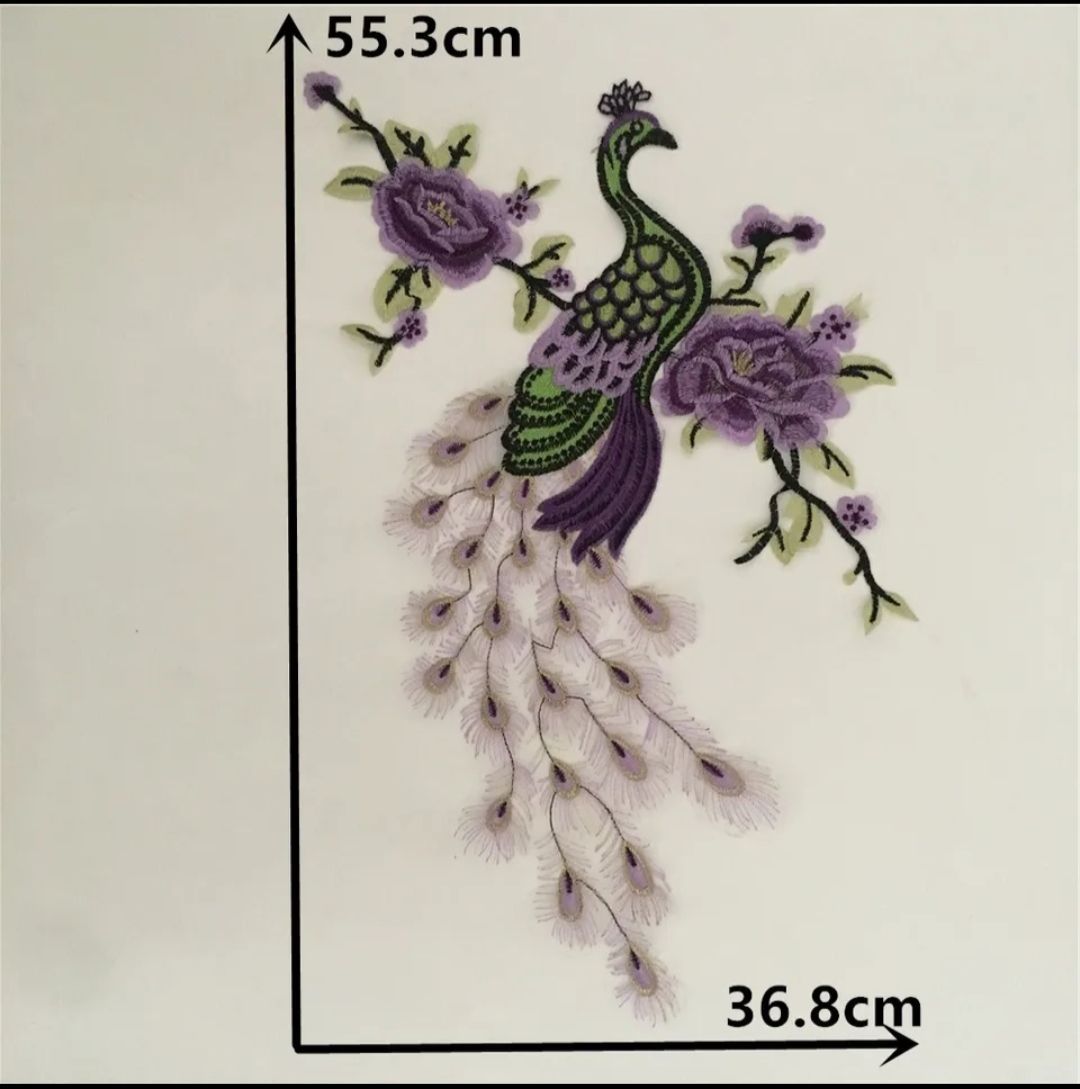 Декор пришивной для одежды павлин 55*45 см - купить с доставкой по выгодным  ценам в интернет-магазине OZON (969160876)