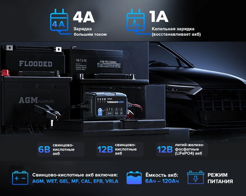 УмноезарядноеустройствоTOPDONTornado4000