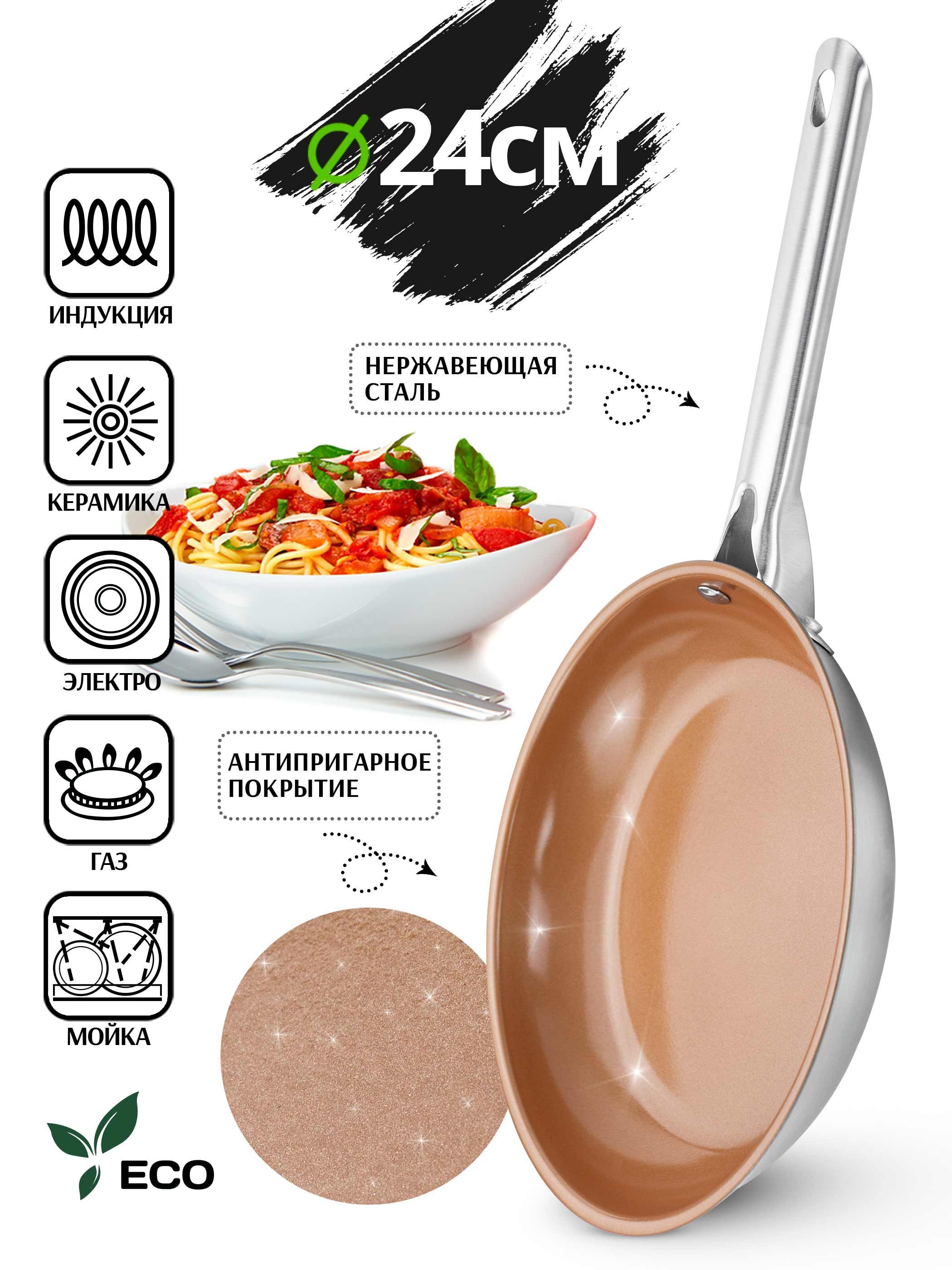 Купить Сковороду 22 См С Антипригарным Покрытием