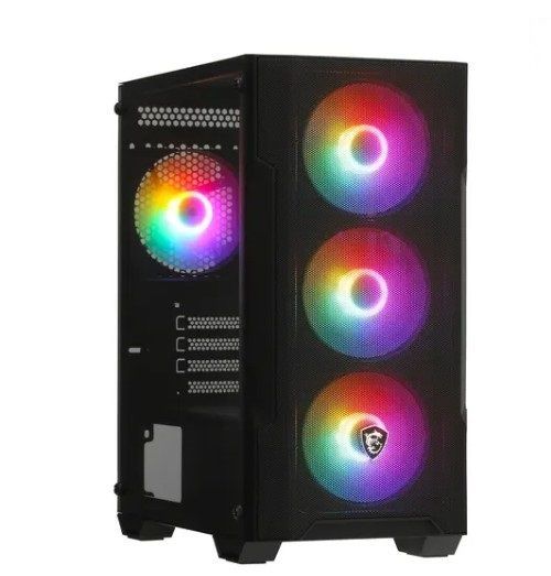 КорпусMSIMAGFORGEM100AMini-Tower,MATX,1xUSB3.0,2xUSB2.0,4x120mmAutoRGBFan,AcrylicWindow,BrownBox