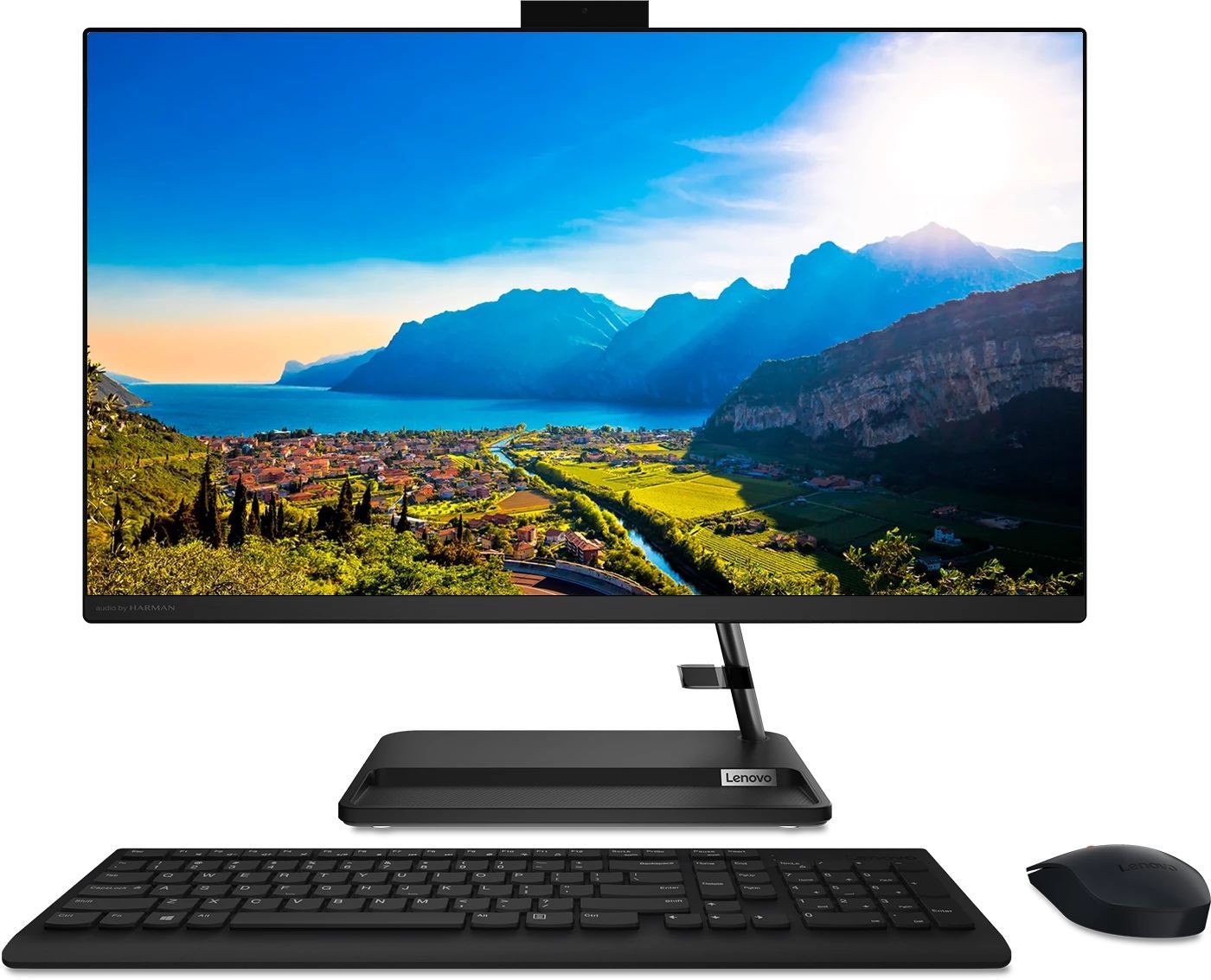 Lenovo27"МоноблокIdeaCentreAIO3Gen6(AMDRyzen55500U,RAM16ГБ,SSD512ГБ,AMDRadeonGraphics,DOS),F0FY00E9RU,черный,Русскаяраскладка