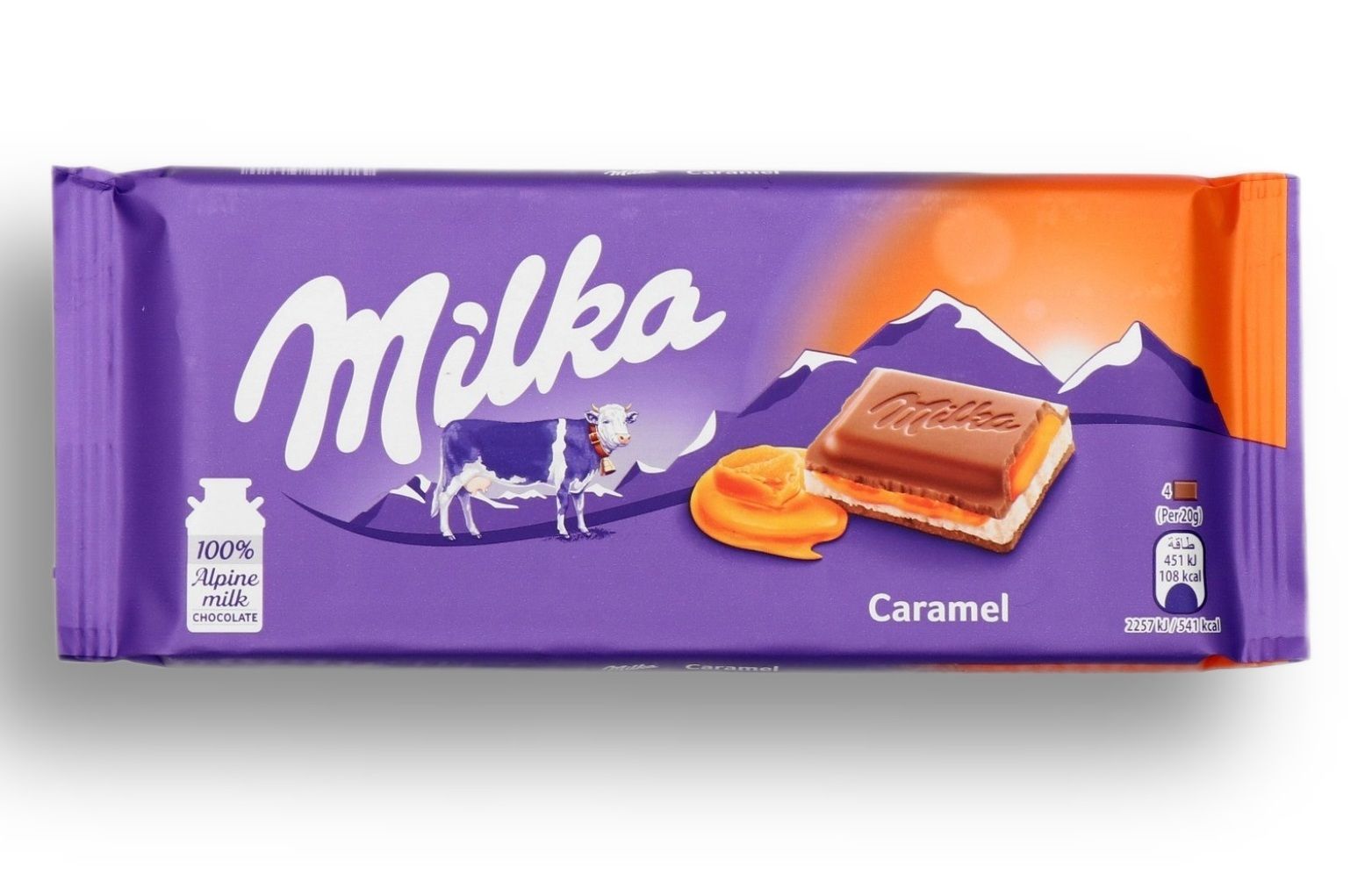 Шоколадная плитка Milka Caramell