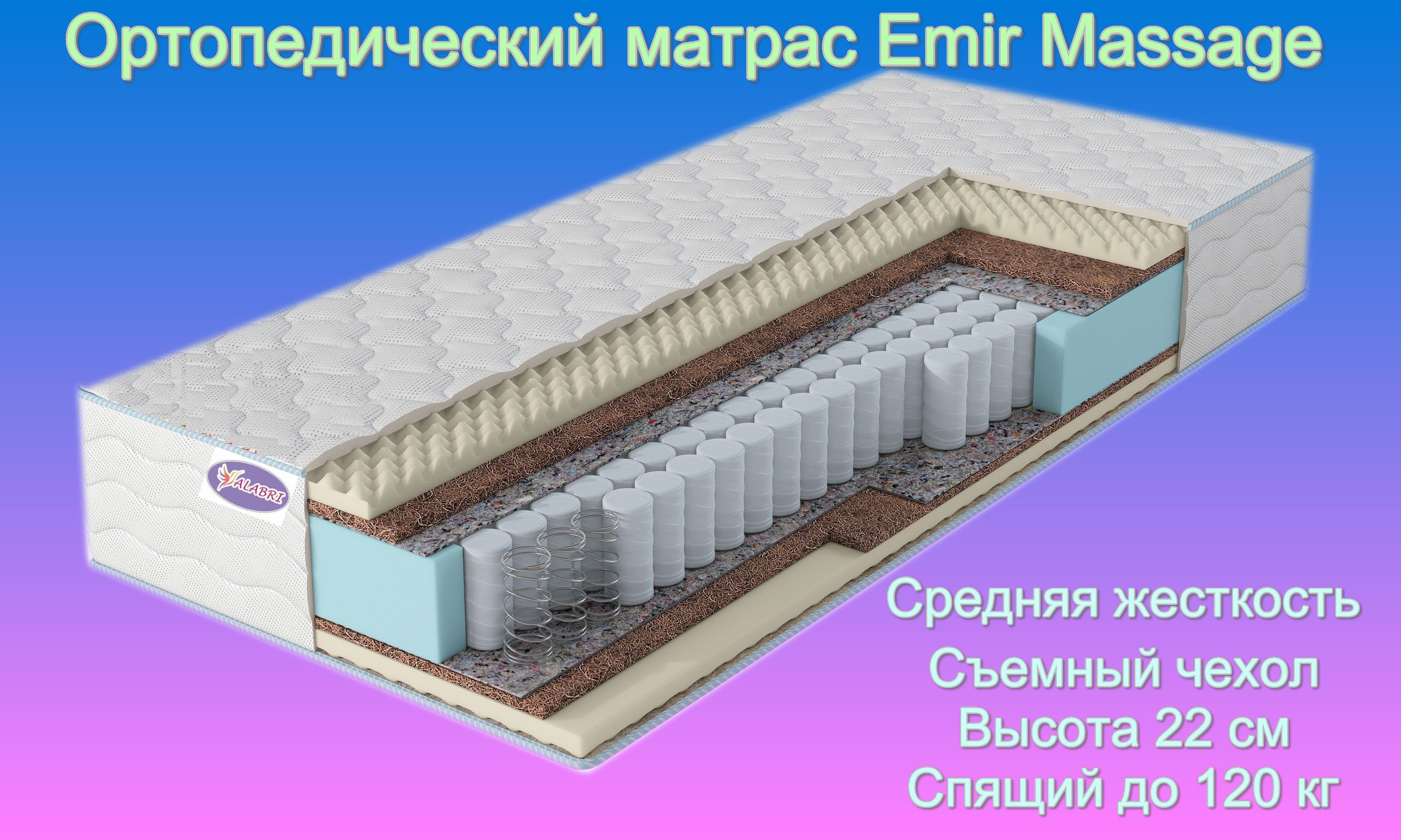 матрас ортопедический 160х200 средней жесткости