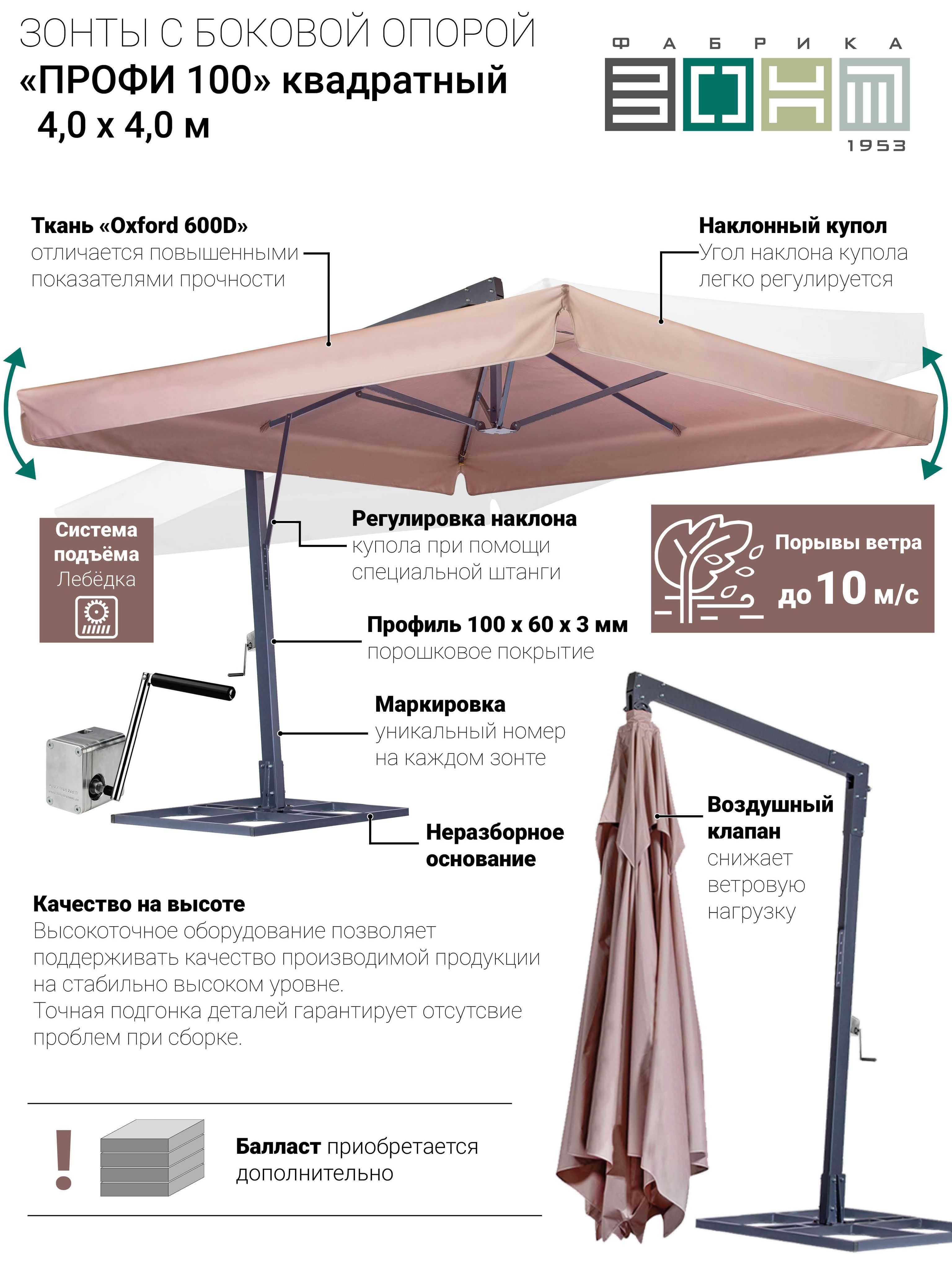 Садовый зонт Фабрика ЗОНТ, высота 310 см купить по низкой цене с доставкой  в интернет-магазине OZON (1047003273)