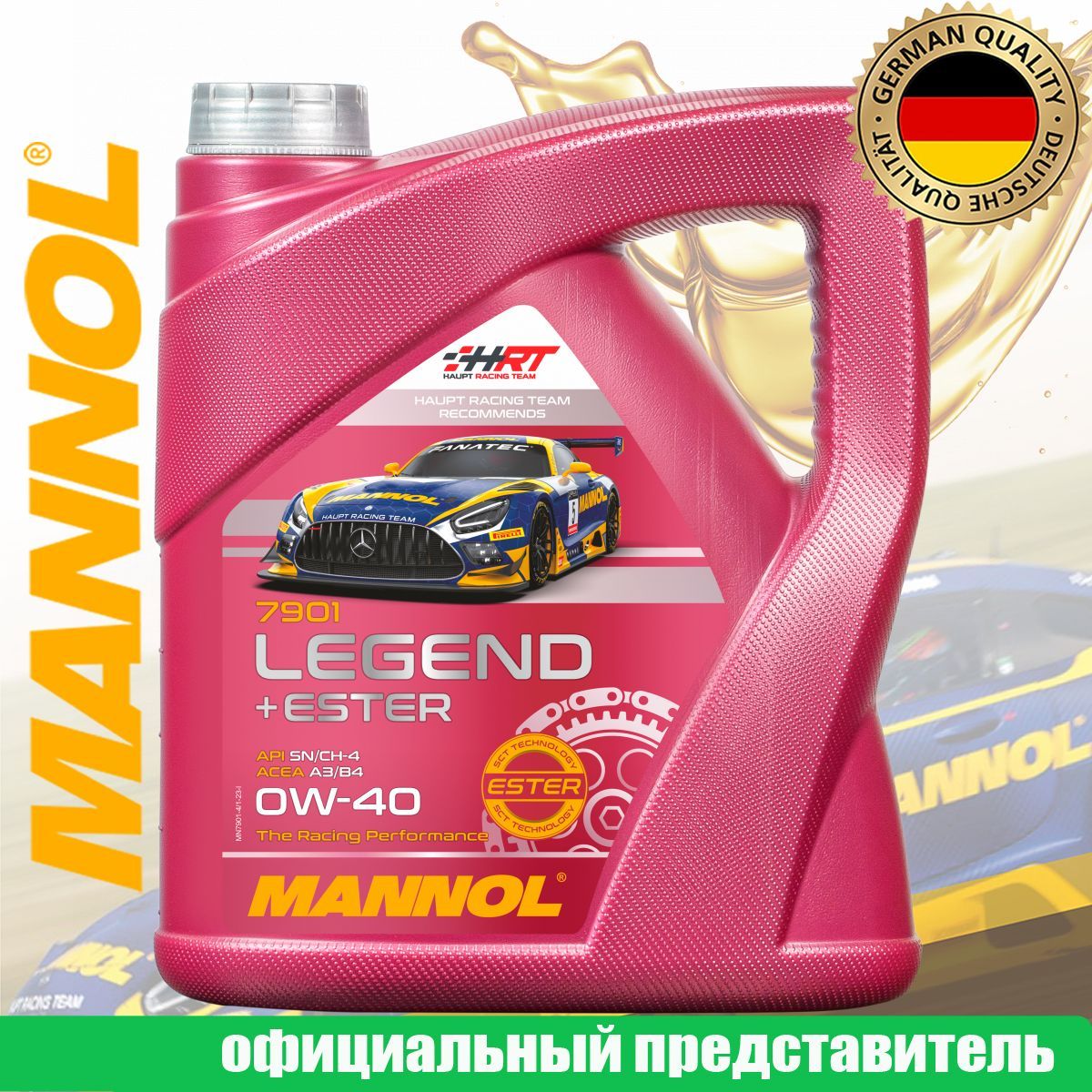 MANNOLLEGEND+ESTER0W-40,Масломоторное,Синтетическое,4л