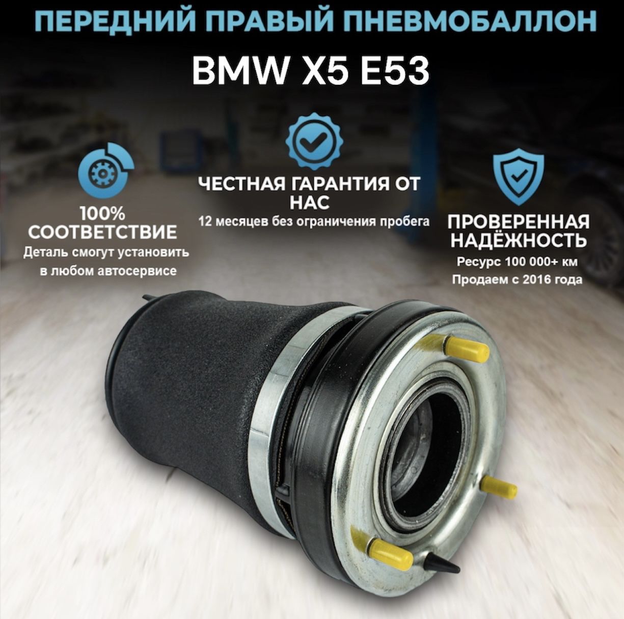 Пневмобаллон передний правый BMW X5 E53