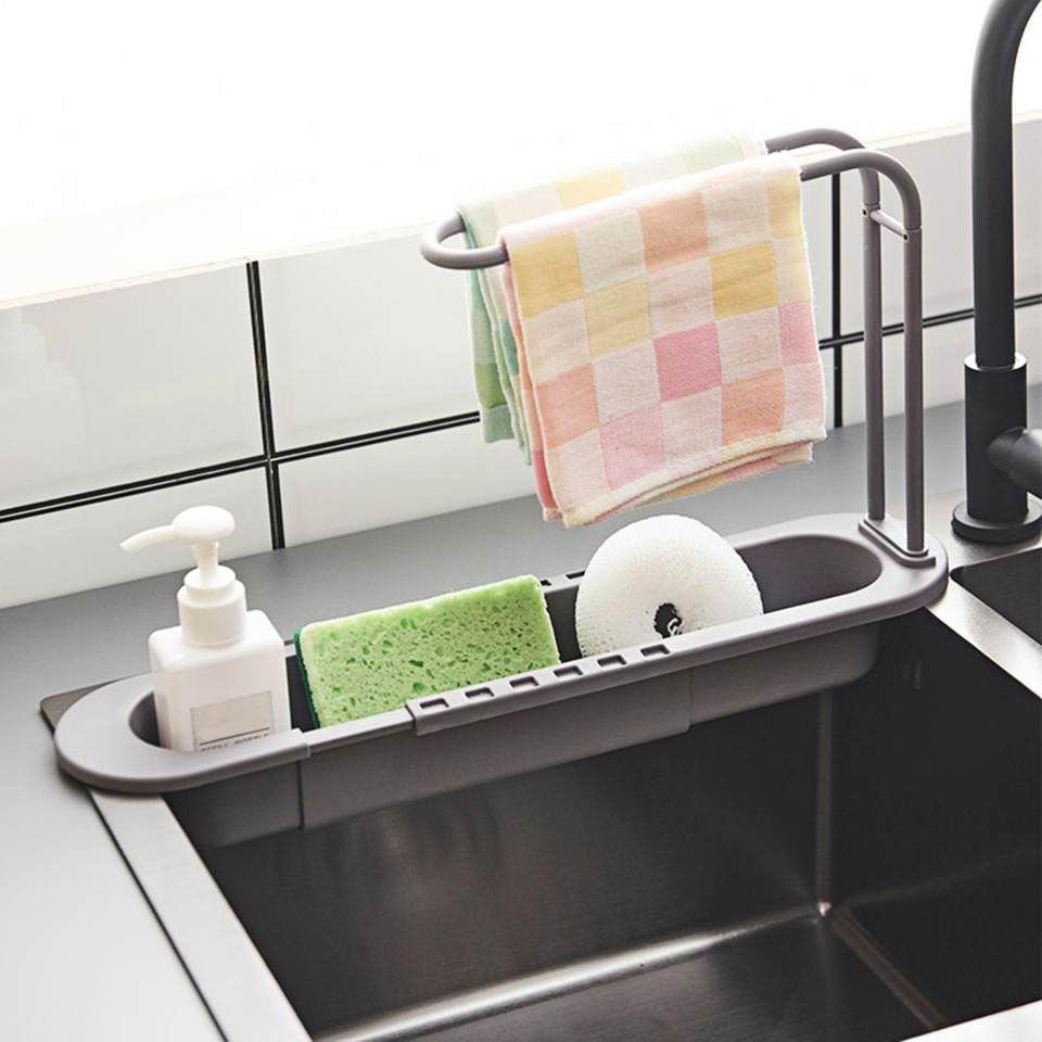 Телескопическая полка-корзина для раковины Sink Shelf